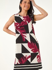 Roman Red Petite Sleeveless Shift Dress - Image 1 of 5