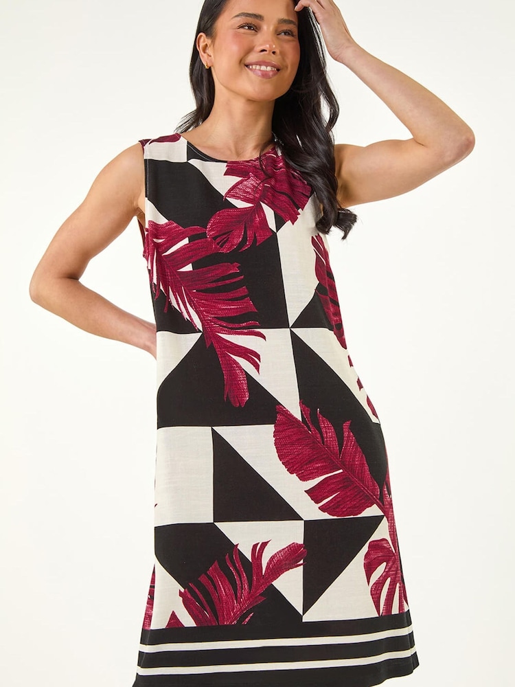 Roman Red Petite Sleeveless Shift Dress - Image 1 of 5