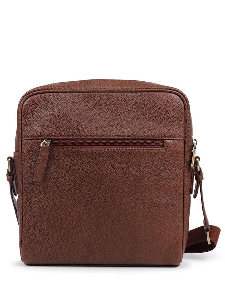 Marrón - Jones Bootmaker Vincent Leather Shoulder Bag - Imagen 1 de 3