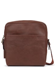 Marrón - Jones Bootmaker Vincent Leather Shoulder Bag - Imagen 2 de 3