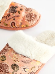 Bath & Body Works Orange Halloween Quilted Mule Slippers - Image 8 of 9