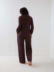 JoJo Maman Bébé Co-ord Premium Jersey Maternity Wide Leg Trousers - صورة 4 من 7