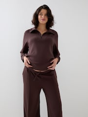 JoJo Maman Bébé Co-ord Premium Jersey Maternity Wide Leg Trousers - صورة 5 من 7