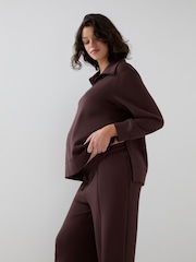 JoJo Maman Bébé Co-ord Premium Jersey Maternity Wide Leg Trousers - صورة 6 من 7