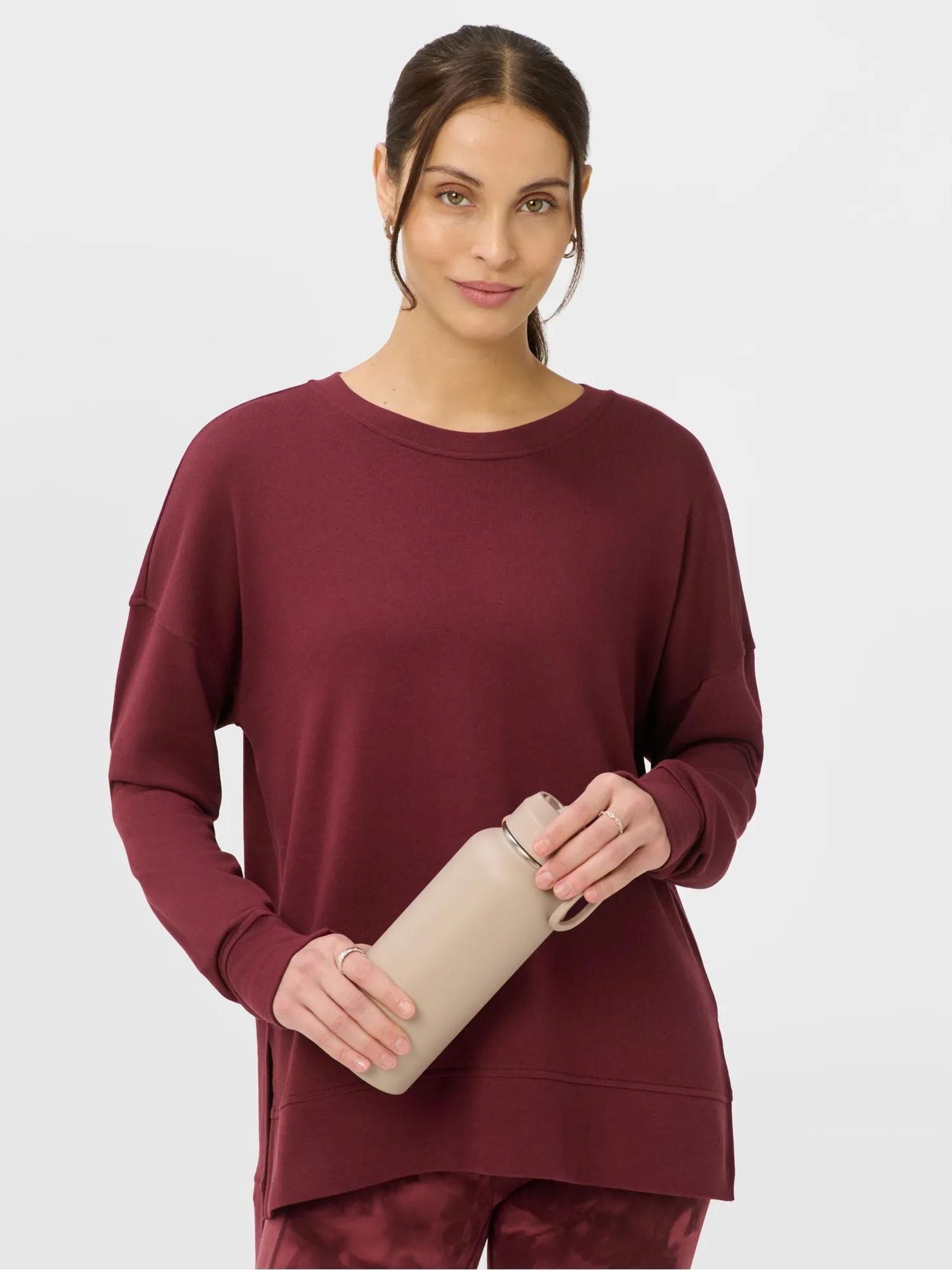 Buy Sweaty Betty Red After Class Longline Sweatshirt from Next USA