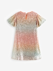 Orange/Blue Ombre Sequin Sparkle Party Dress (3-16yrs) - Image 6 of 6