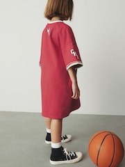 Red Chicago Bulls 100% Cotton NBA Jersey Dress (3-16yrs) - Image 3 of 8