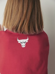 Red Chicago Bulls 100% Cotton NBA Jersey Dress (3-16yrs) - Image 5 of 8