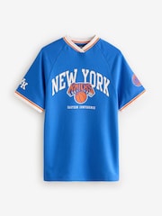 Blue New York Knicks 100% Cotton NBA Jersey Dress (3-16yrs) - Image 3 of 5