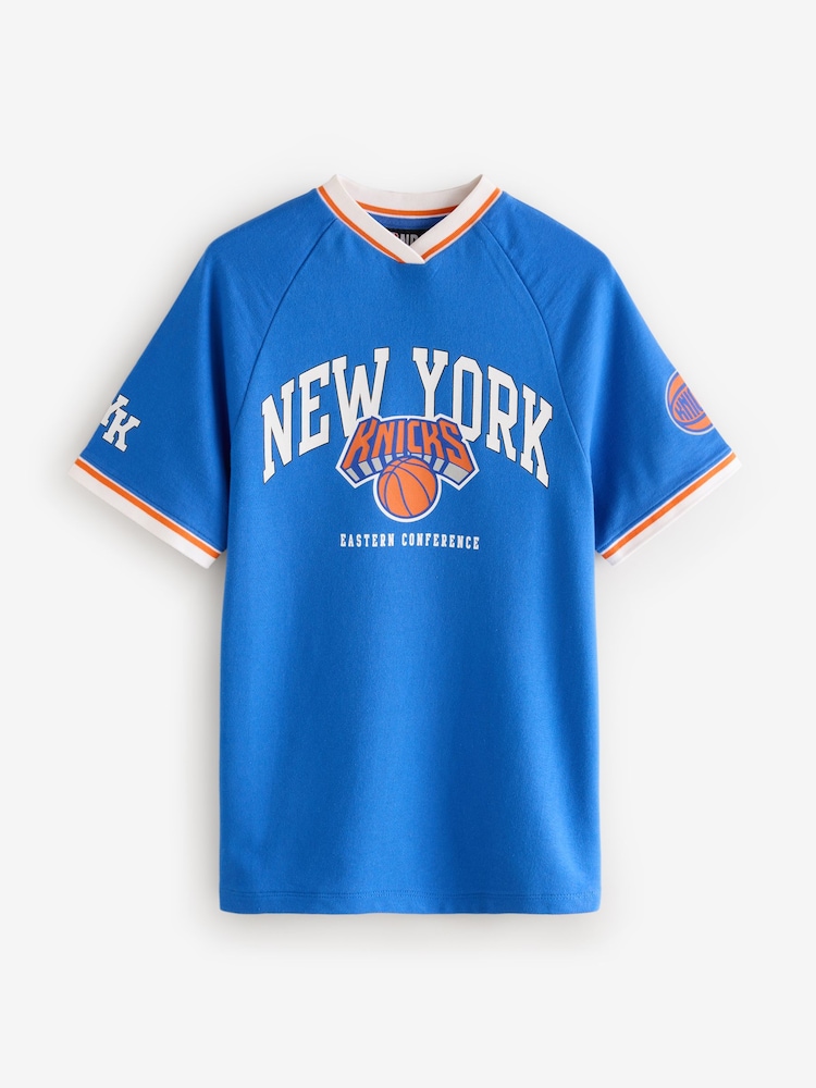 Blue New York Knicks 100% Cotton NBA Jersey Dress (3-16yrs) - Image 3 of 5