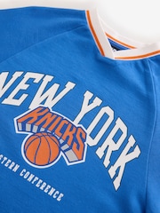 Blue New York Knicks 100% Cotton NBA Jersey Dress (3-16yrs) - Image 5 of 5
