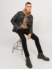 JACK & JONES Black Glenn Slim Fit Jeans - Image 5 of 7