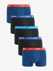 JACK & JONES Blue Boxer Shorts 5 Pack - Image 1 of 11
