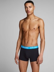 JACK & JONES Blue Boxer Shorts 5 Pack - Image 3 of 11