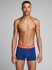 JACK & JONES Blue Boxer Shorts 5 Pack - Image 4 of 11