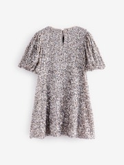 Silver Sequin Party Dress (3-14yrs) - Image 5 of 6
