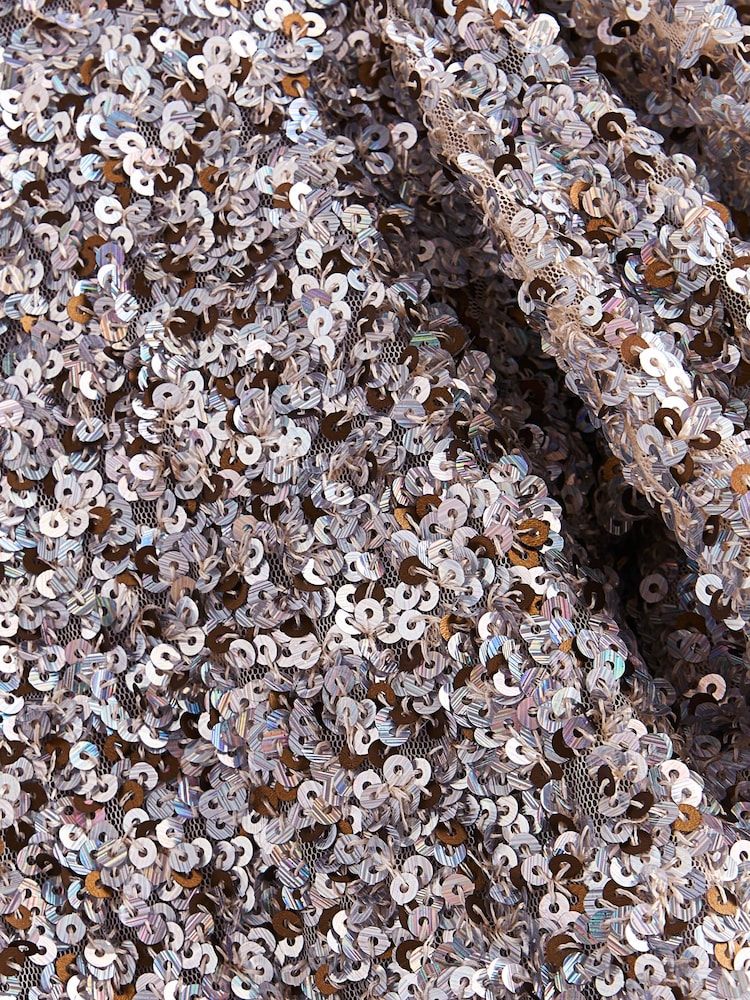 Silver Sequin Party Dress (3-14yrs) - Image 6 of 6