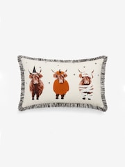 Natural 100% Cotton Halloween Hamish Rectangular Cushion - Image 4 of 7