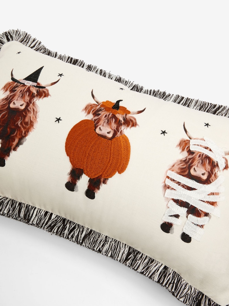 Natural 100% Cotton Halloween Hamish Rectangular Cushion - Image 7 of 7 Natural 100% Cotton Halloween Hamish Rectangular Cushion - Image 7 of 7