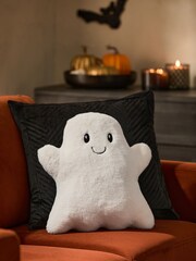 White Ghost 3D Faux Fur Cushion - Image 1 of 4
