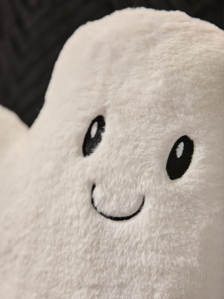 White Ghost 3D Faux Fur Cushion - Image 2 of 4
