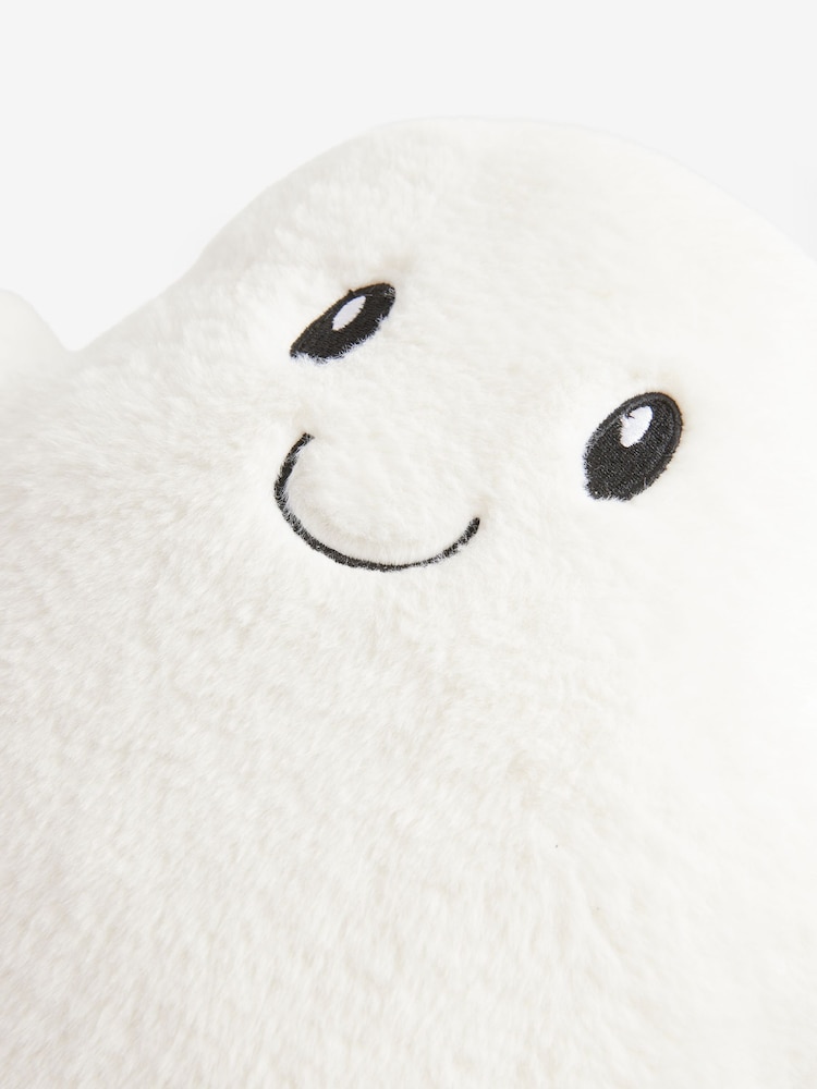 White Ghost 3D Faux Fur Cushion - Image 4 of 4
