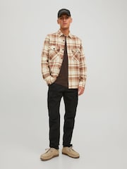 JACK & JONES Black Ace Tucker Straight Cargo Trousers - Image 2 of 4