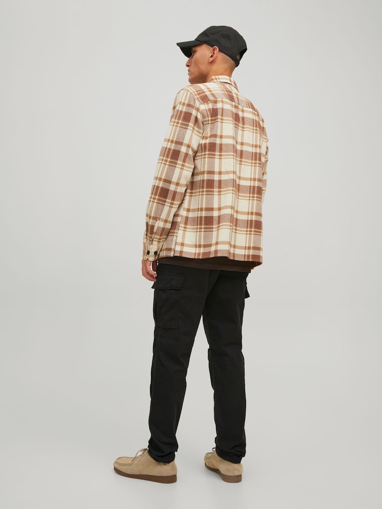 JACK & JONES Black Ace Tucker Straight Cargo Trousers - Image 3 of 4