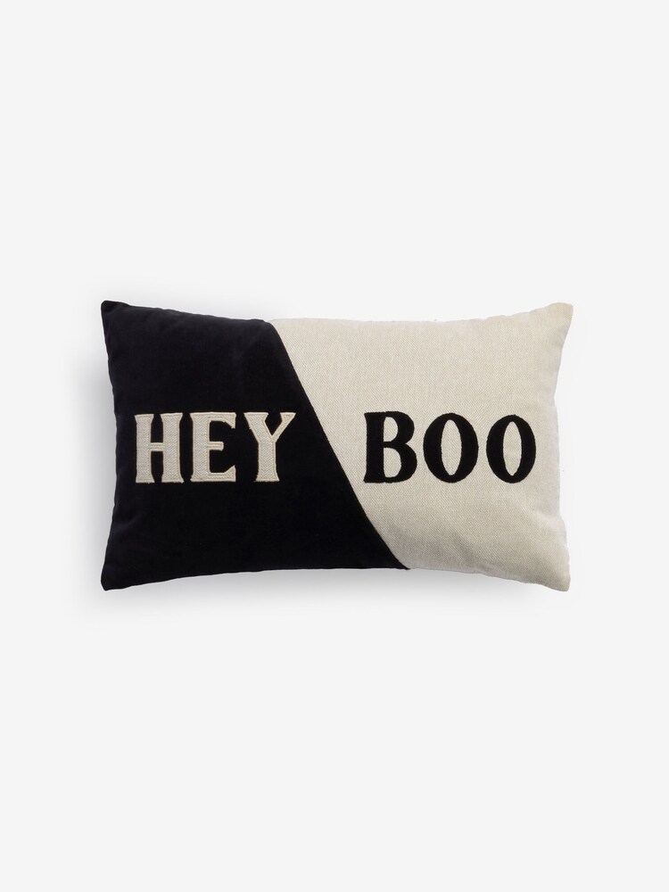 Monochrome Hey Boo Cushion - Image 6 of 6