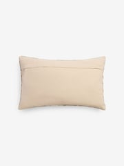 Slate Grey Riri Jacquard Geometric 100% Cotton Cushion - Image 4 of 5