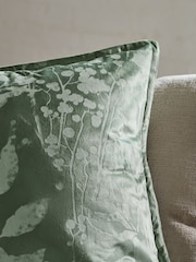 Fleuri Glue Imprimé Velvet Cushion - Image 2 of 5