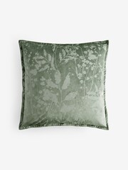Fleuri Glue Imprimé Velvet Cushion - Image 3 of 5
