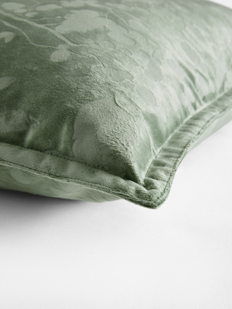 Fleuri Glue Imprimé Velvet Cushion - Image 5 of 5