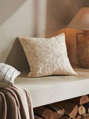 Natural Quilted Autumn Forest Cushion - Image 2 of 4
