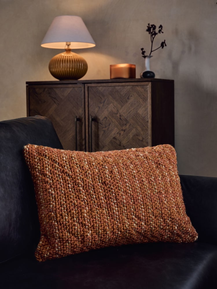 Orange Marla Wool Cushion - Image 1 of 5