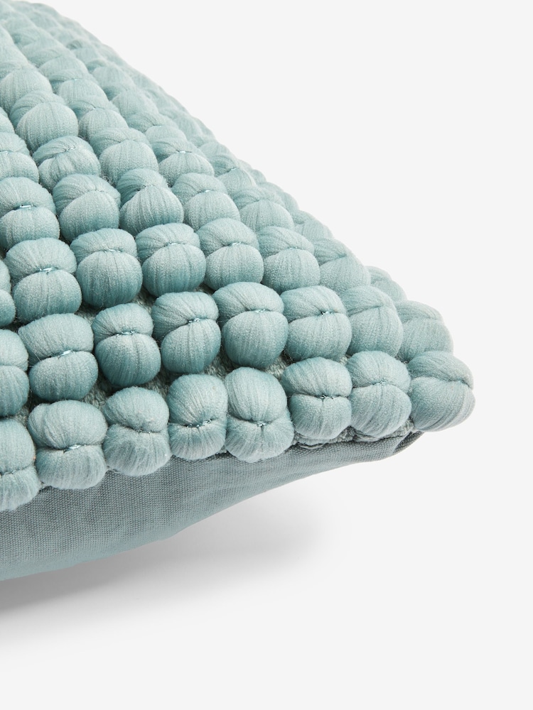Light Blue 43 x 43cm Global Bobble 100% Cotton Cushion - Image 5 of 5 Light Blue 43 x 43cm Global Bobble 100% Cotton Cushion - Image 5 of 5