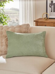 Green 40 x 59cm Soft Velour Cushion - Image 1 of 5