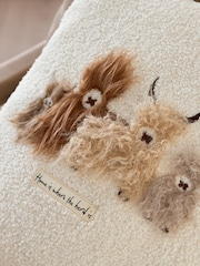 Natural Hamish Highland Cow Cosy Boucle Cushion - Image 2 of 5