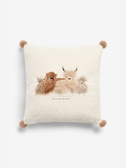Natural Hamish Highland Cow Cosy Boucle Cushion - Image 3 of 5