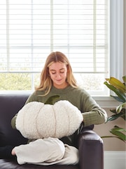 White Pumpkin Handwarmer Cushion - Image 1 of 4