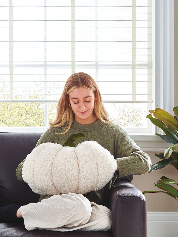 White Pumpkin Handwarmer Cushion - Image 1 of 4