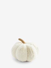 Ivory Autumn Pumpkin Faux Fur Cushion - Image 3 of 5