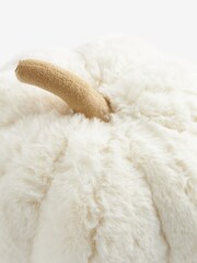 Ivory Autumn Pumpkin Faux Fur Cushion - Image 5 of 5