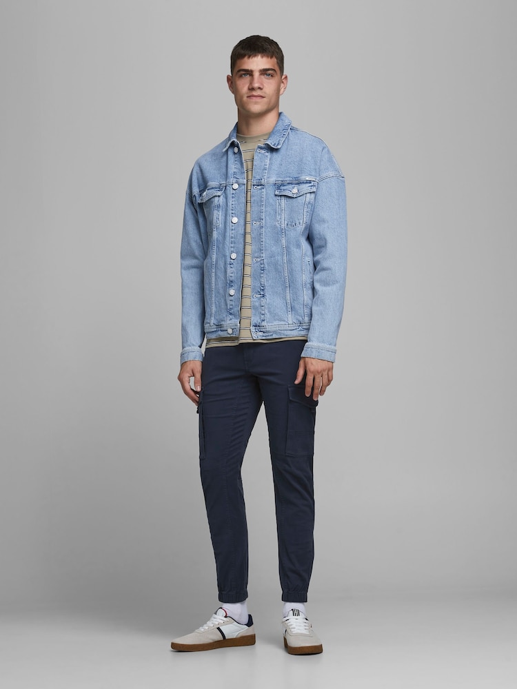 JACK & JONES Blue Slim Fit Cargos - Image 2 of 4