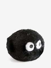 Black Halloween Faux Fur 3D Ball Cushion - Image 4 of 5