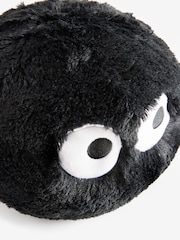Black Halloween Faux Fur 3D Ball Cushion - Image 5 of 5