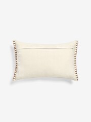Orange Pumpkin Applique Boucle 100% Cotton Cushion - Image 2 of 4