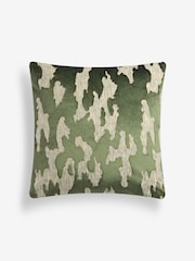 Sage Green 50 x 50cm Galloway Velvet Cushion - Image 2 of 4