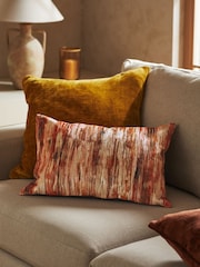 Orange 40 x 59cm Haze Velvet Stripe Cushion - Image 1 of 4