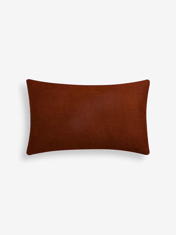 Orange 40 x 59cm Haze Velvet Stripe Cushion - Image 3 of 4